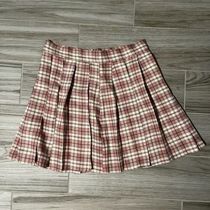 ✨Pink Plaid Pleated Skirt✨